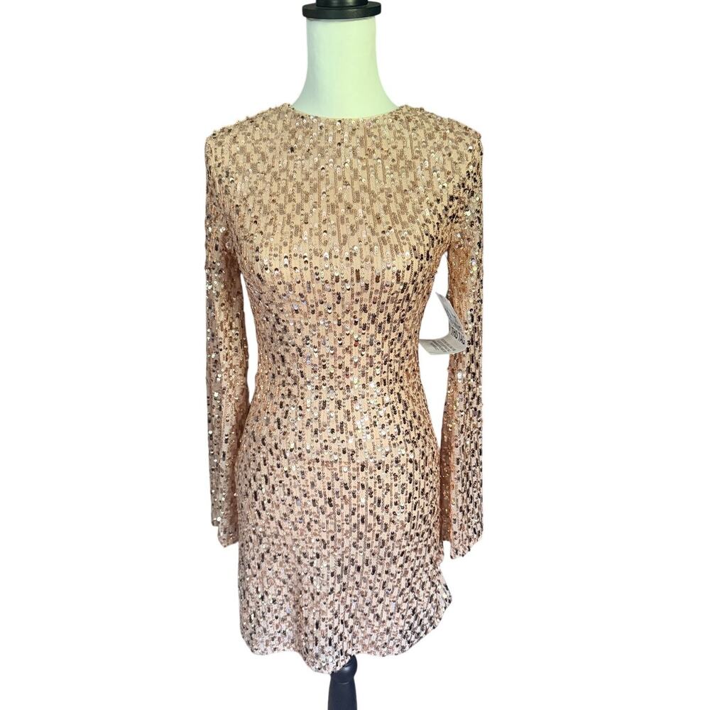 Jaded Rose Jina Dress Gold Sequins Size 6